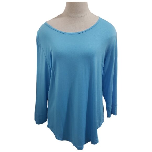 CT1831 Patchington Light Blue 3/4 Sleeve Tee M - Picture 1 of 3